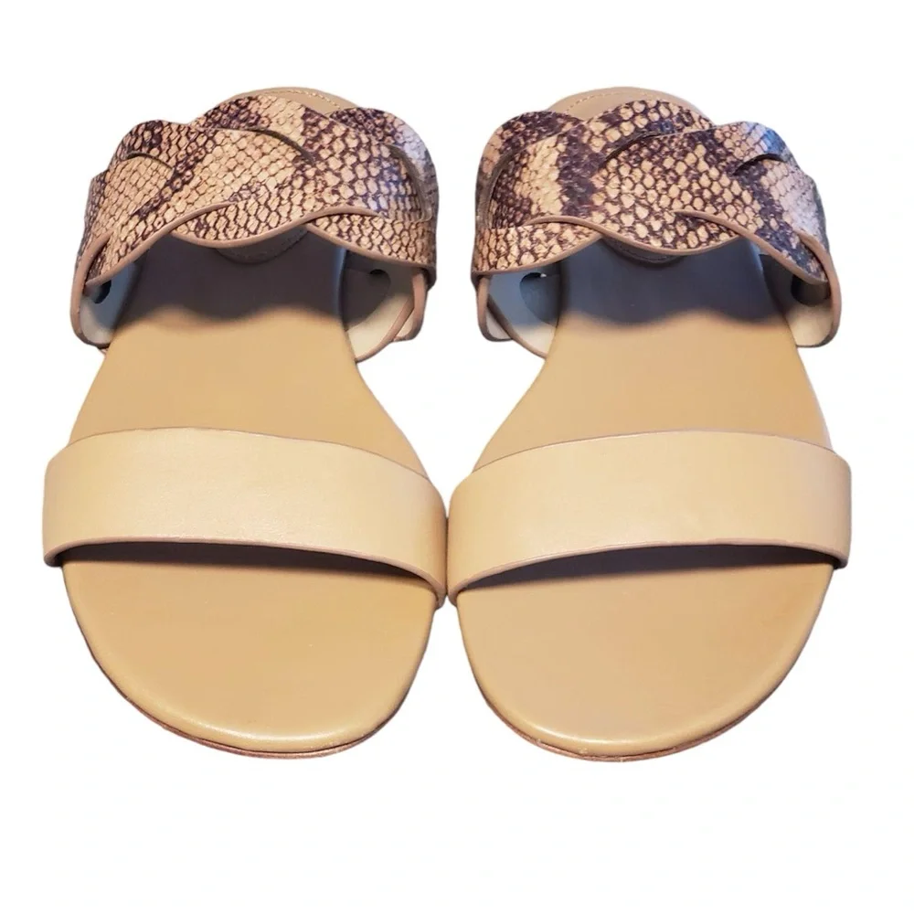 Ralph Lauren Tan and Snake Pattern Sandals - Picture 2 of 7